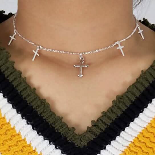Sterling Silver Cross Lariat Necklace DailySale