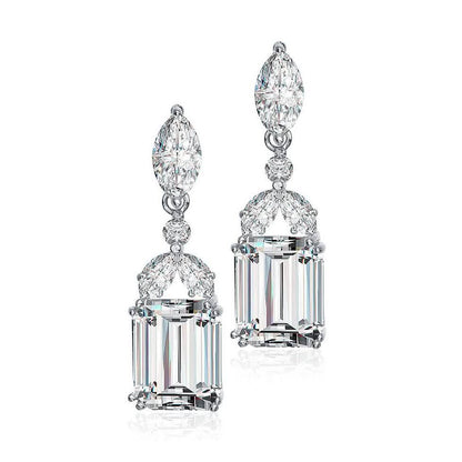 Sterling Silver Cubic Zirconia Lantern Earrings DailySale