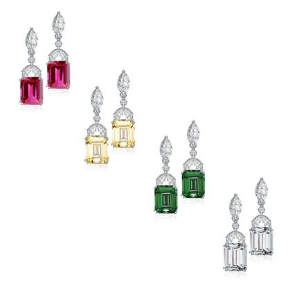 Sterling Silver Cubic Zirconia Lantern Earrings DailySale