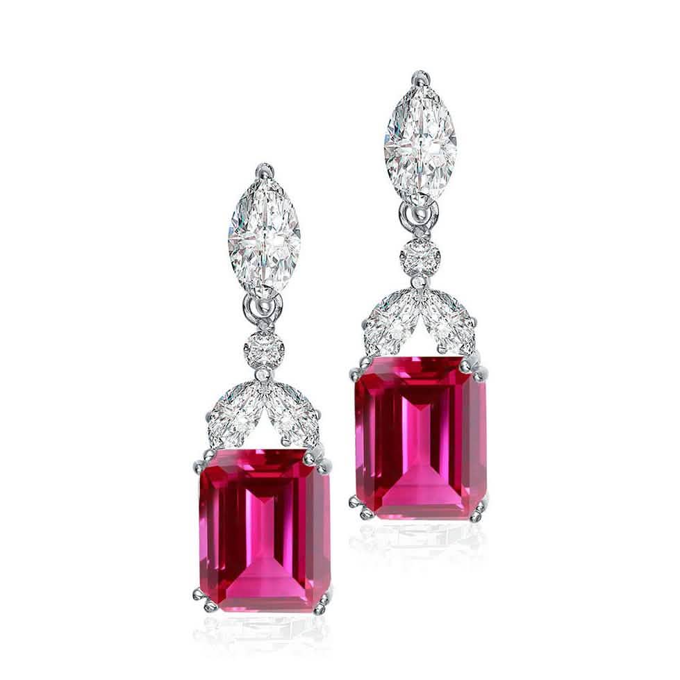 Sterling Silver Cubic Zirconia Lantern Earrings DailySale