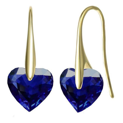 Sterling Silver Cubic Zirconia Party Heart Earrings DailySale