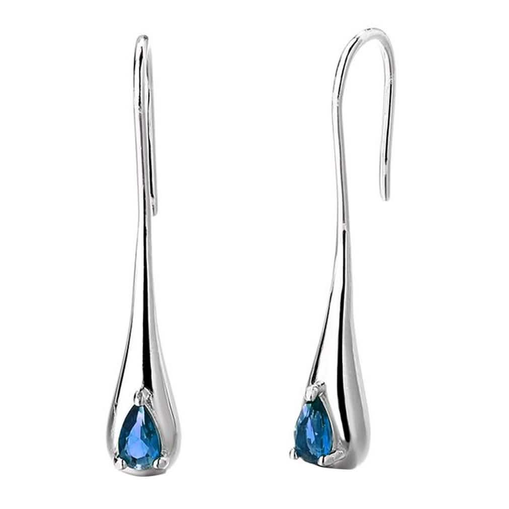 Sterling Silver Gemstone Water Drop Earrings DailySale