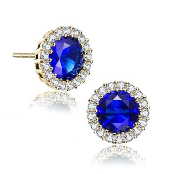 Sterling Silver Gold Plated Round Earrings DailySale
