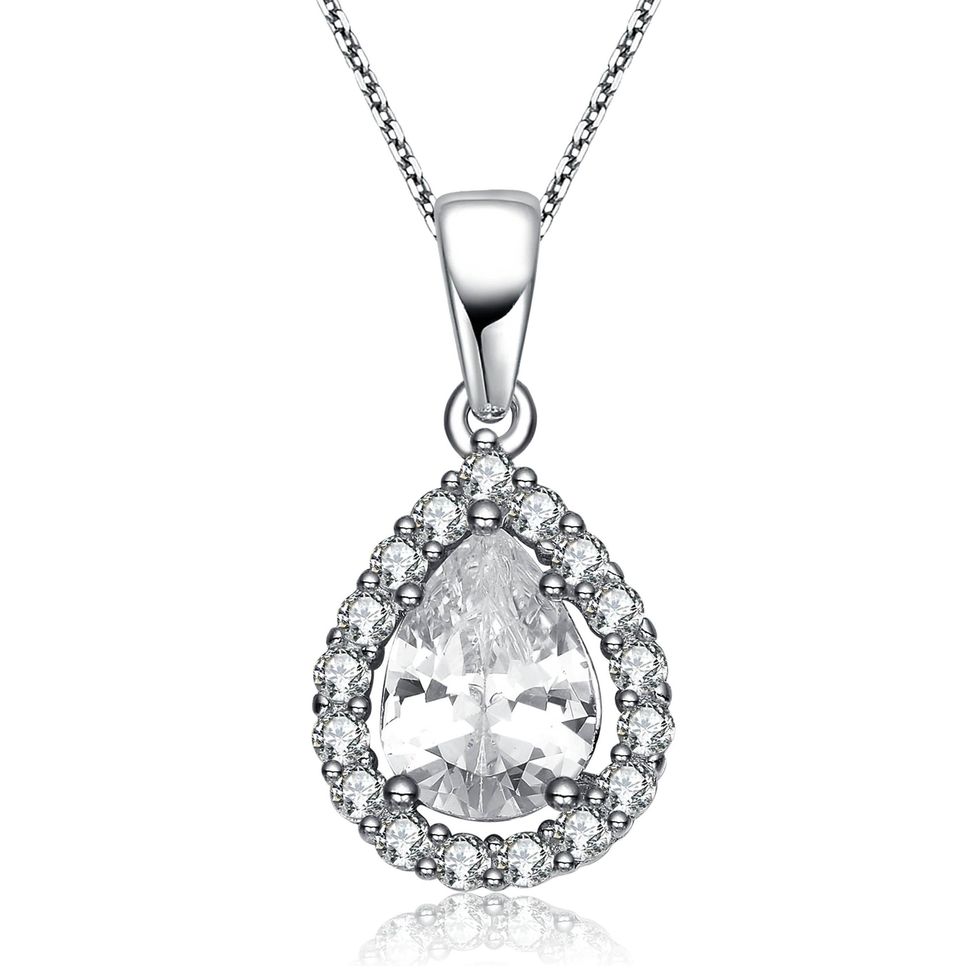 Sterling Silver Halo Pendant DailySale