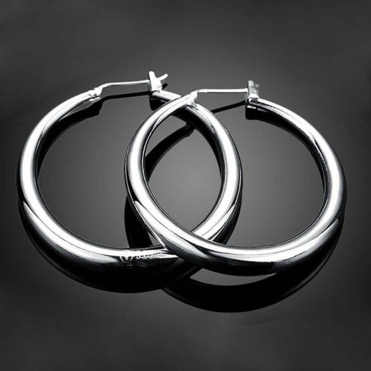 Sterling Silver Hoop Earrings DailySale