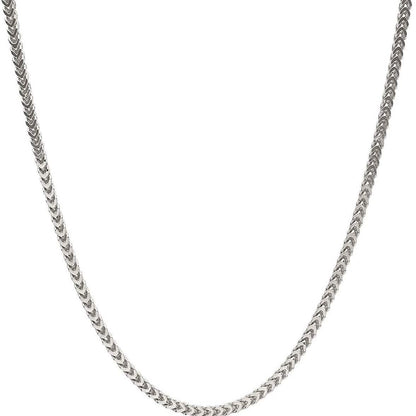 Sterling Silver Italian 2.5mm Franco Square Box Link Chain DailySale