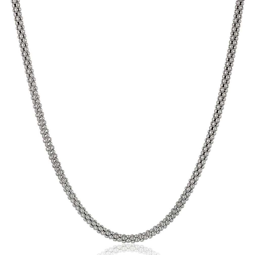 Sterling Silver Italian Popcorn Chain Necklace DailySale