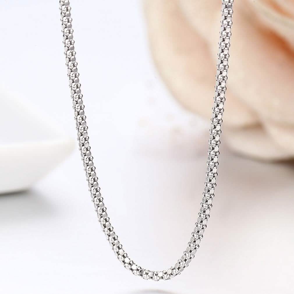 Sterling Silver Italian Popcorn Chain Necklace DailySale