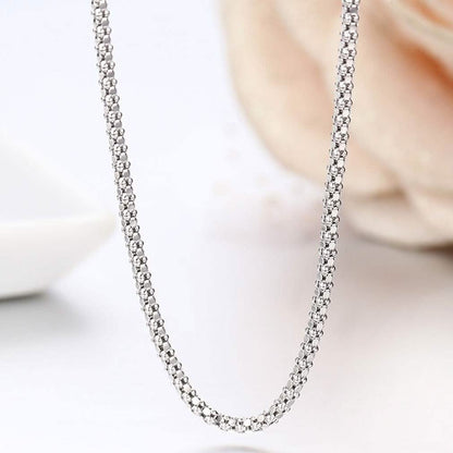 Sterling Silver Italian Popcorn Chain Necklace DailySale