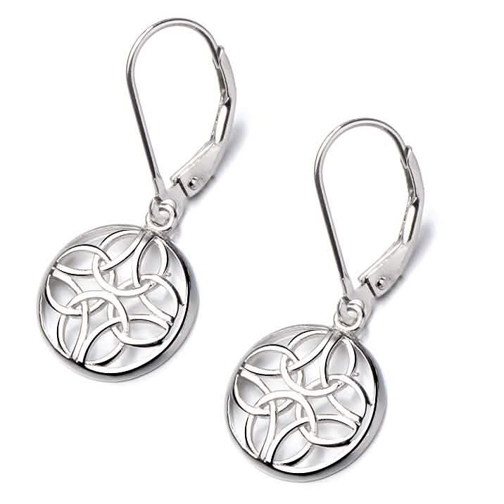 Sterling Silver Lever-Back Celtic Earrings DailySale