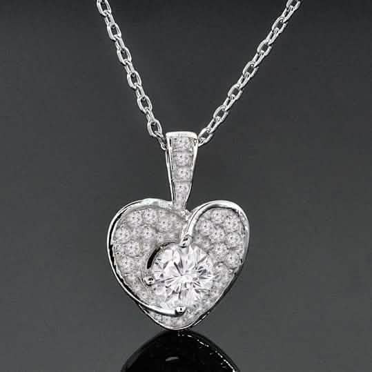 Sterling Silver Love Heart Necklaces DailySale