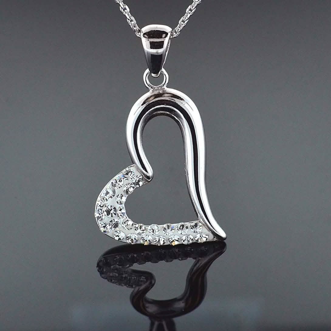 Sterling Silver Love Heart Necklaces DailySale