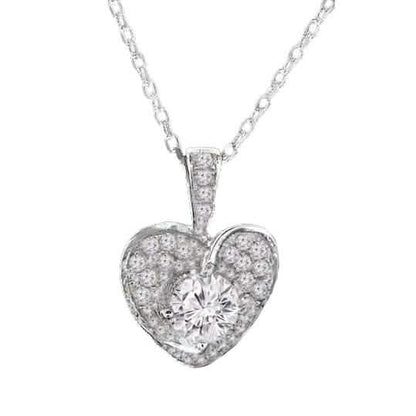 Sterling Silver Love Heart Necklaces DailySale