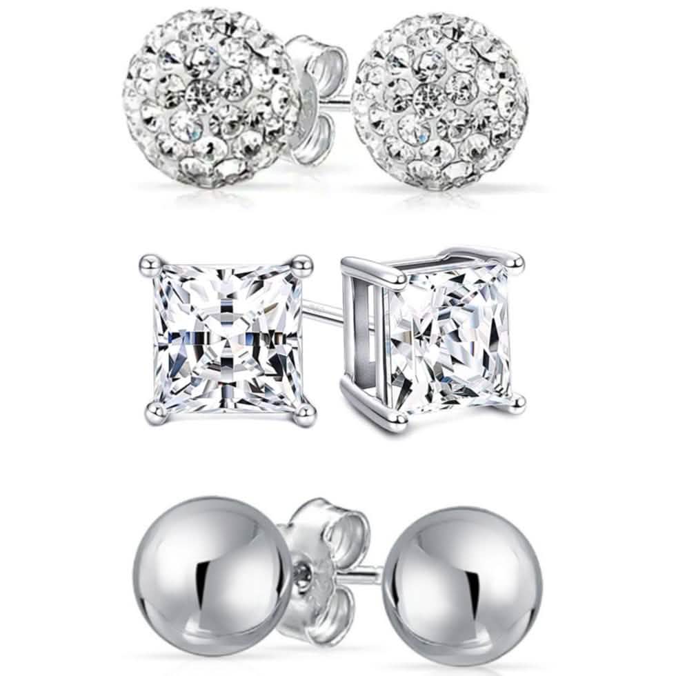 Sterling Silver Love Studs Set DailySale