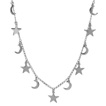 Sterling Silver Multi Charm Necklace DailySale