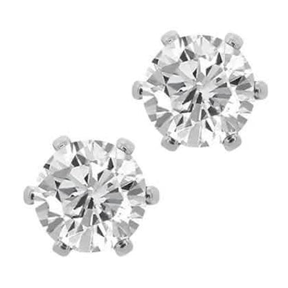Sterling Silver Plated CZ Stud Earrings DailySale