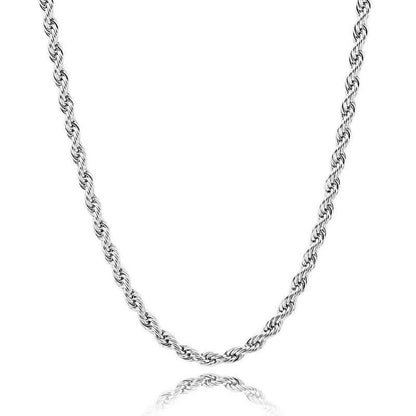 Sterling Silver Rope Twisted Link Chain Necklace DailySale