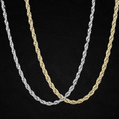 Sterling Silver Rope Twisted Link Chain Necklace DailySale
