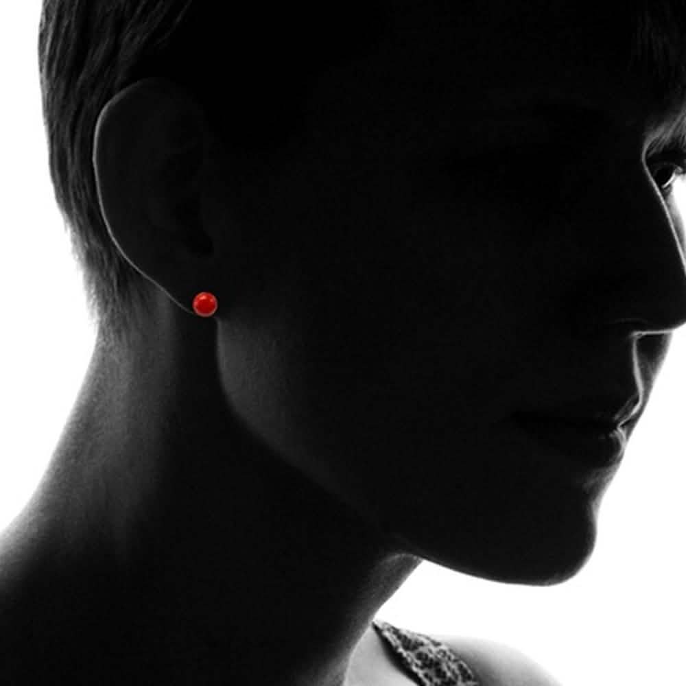 Sterling Silver Trio Red, White and Turquoise Stud Earring Set DailySale
