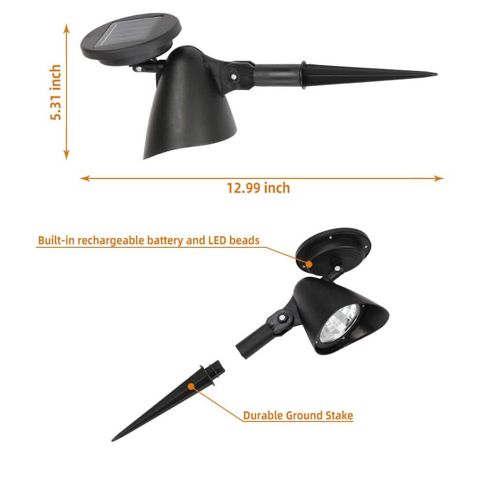 Stibadium Solar Landscape Spotlight LED Lighting DailySale