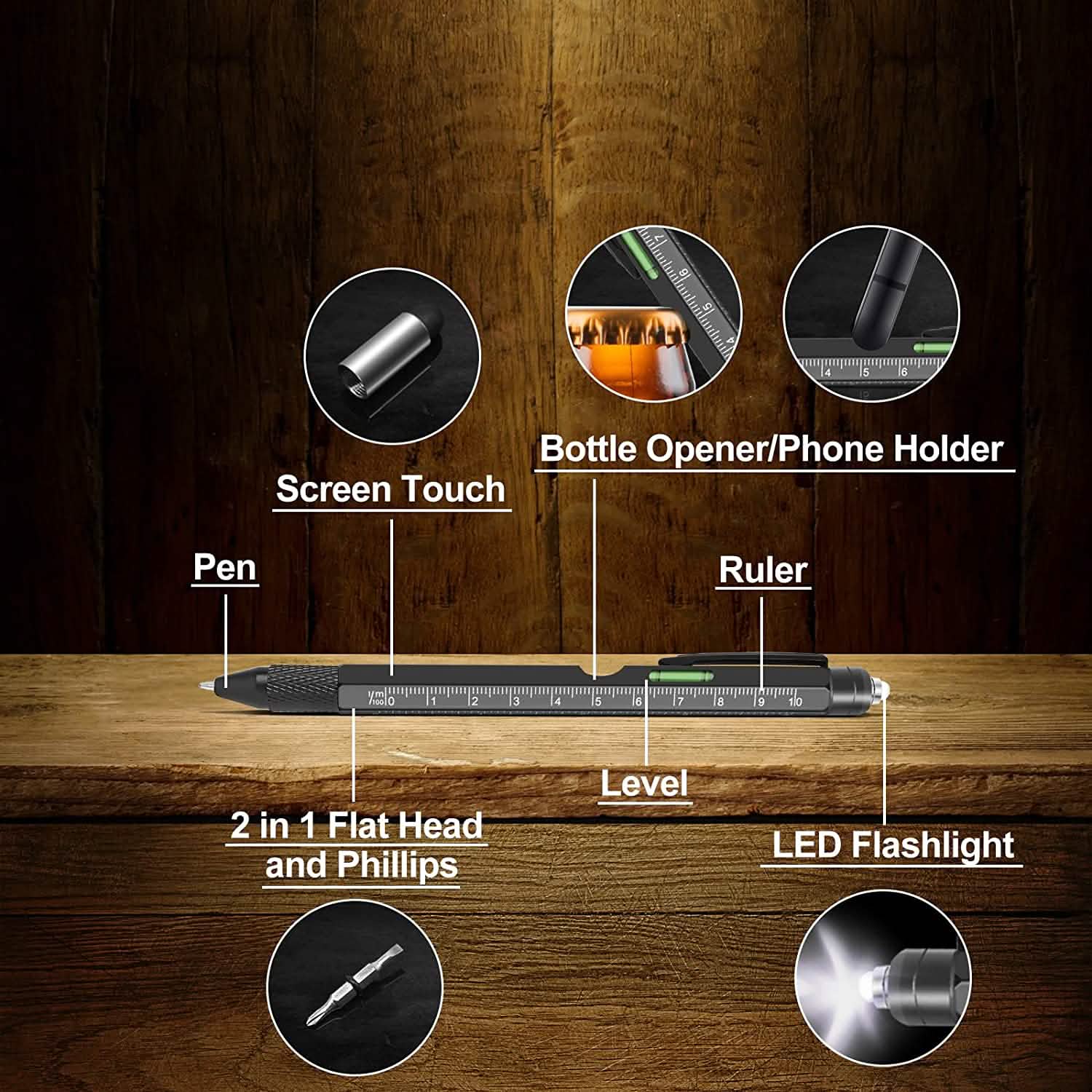 Stocking Stuffers for Men 9-in-1 Multitool Pen DailySale