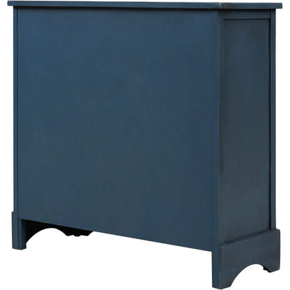 Storage Cabinet with 2 Drawers and 4 Rattan Baskets DailySale