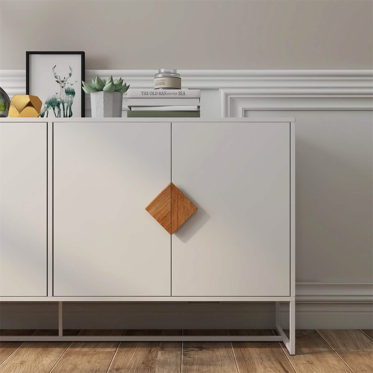 Storage Sideboard Cabinet White DailySale