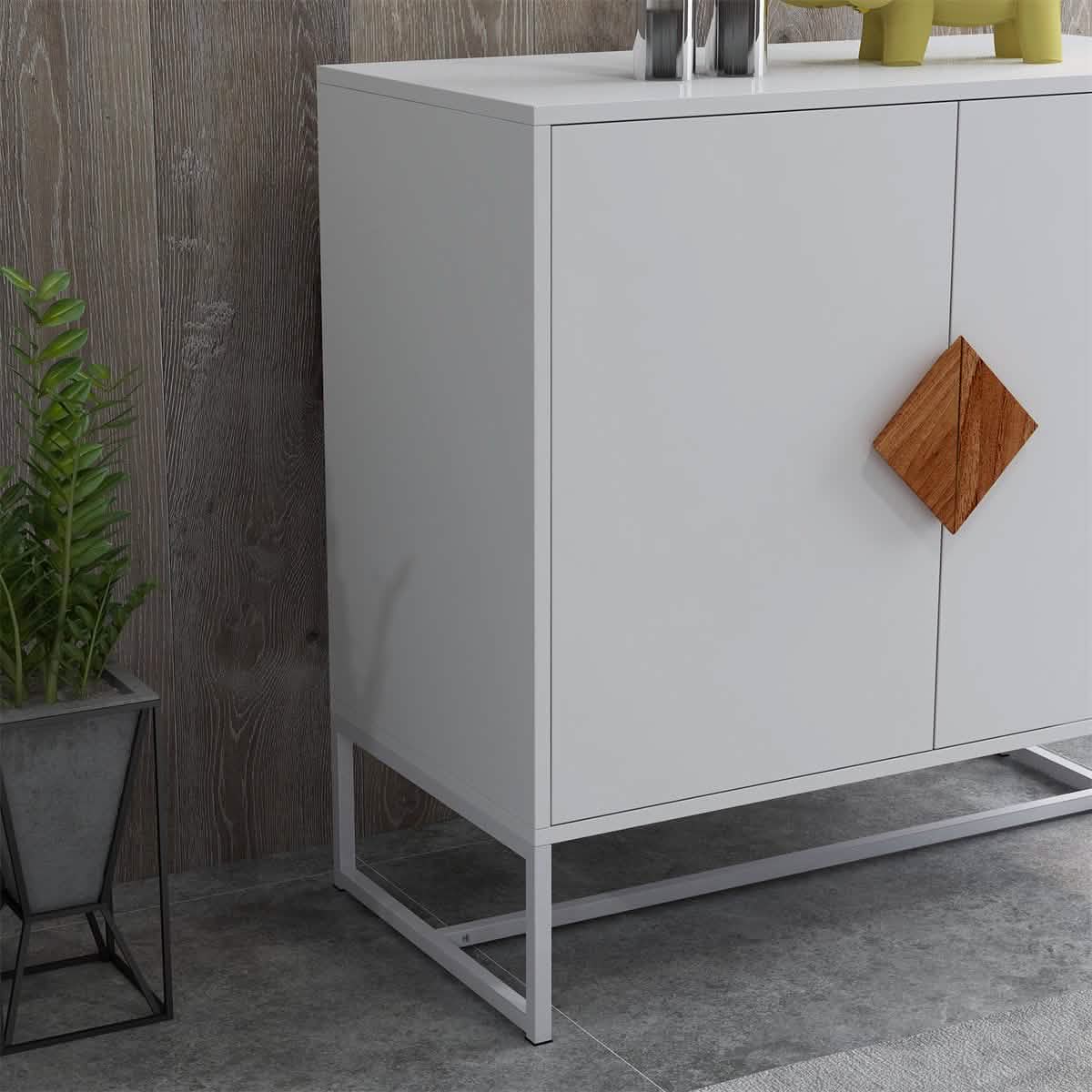 Storage Sideboard Cabinet White DailySale