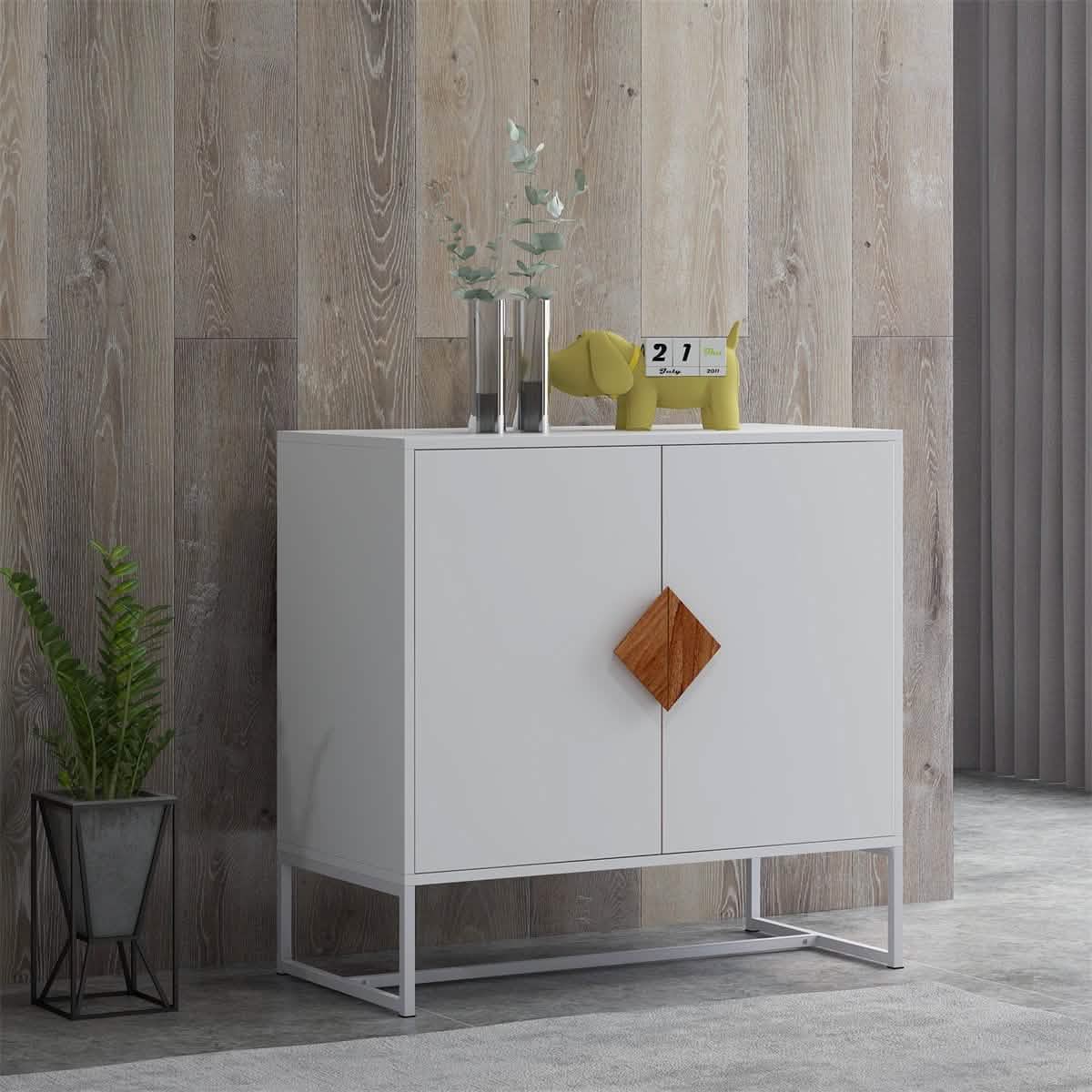 Storage Sideboard Cabinet White DailySale