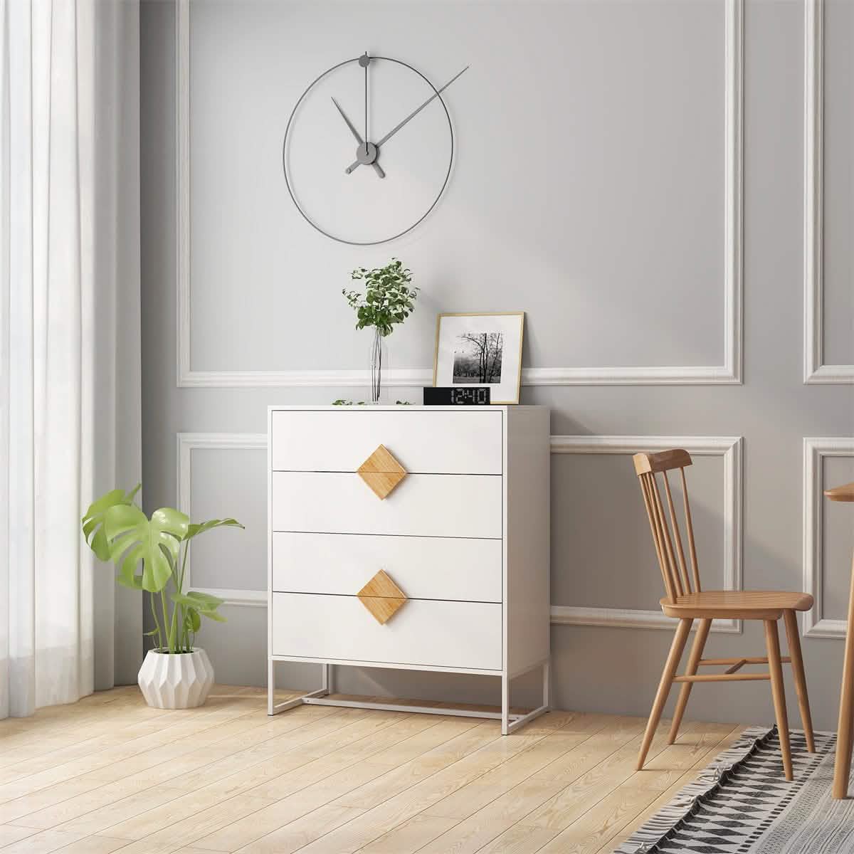 Storage Sideboard Cabinet White DailySale