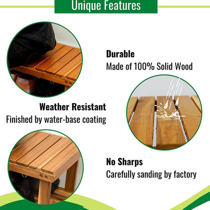 Storage Wooden Shoe Rack Rustic Wood Entryway Bench DailySale