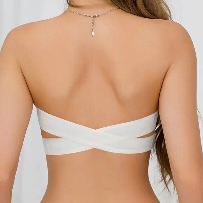 Strapless Nylon Knit Fabric Bandeau Bralette with Side Closure DailySale