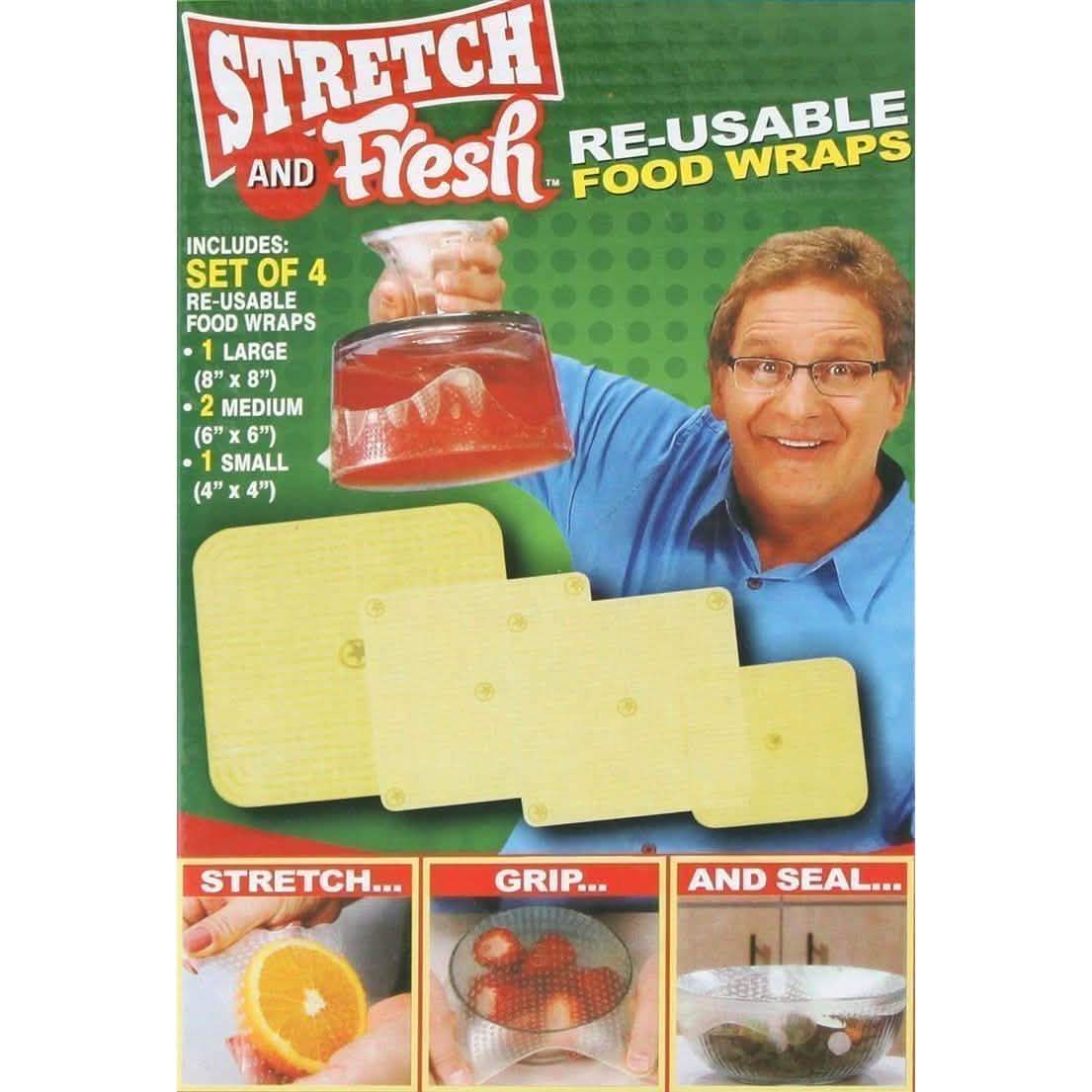 4-Pack: Stretch and Fresh Re-usable Food Wraps DailySale