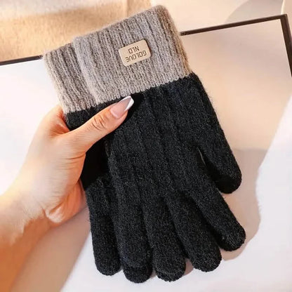 Stretch Knit Wool Full Finger Mittens DailySale