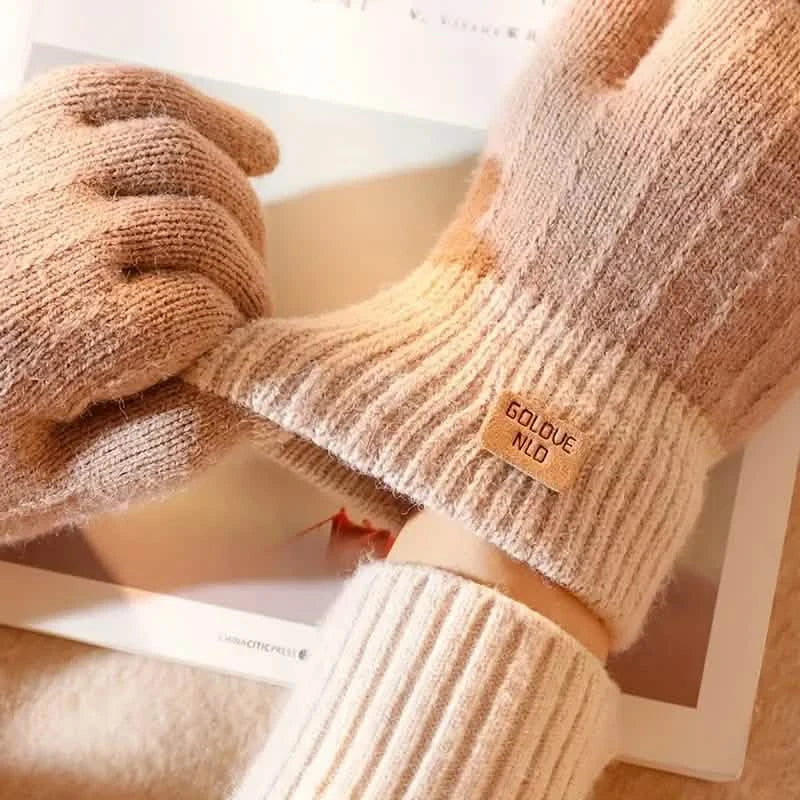 Stretch Knit Wool Full Finger Mittens DailySale