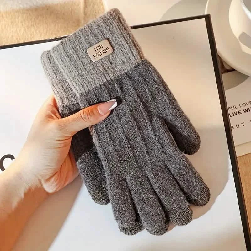 Stretch Knit Wool Full Finger Mittens DailySale