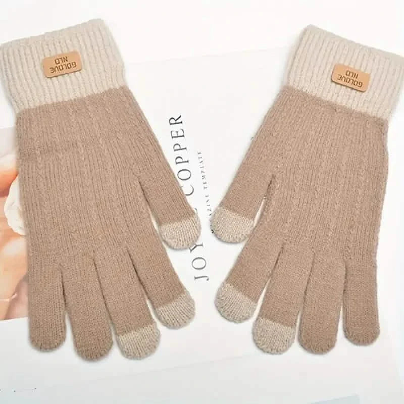 Stretch Knit Wool Full Finger Mittens DailySale