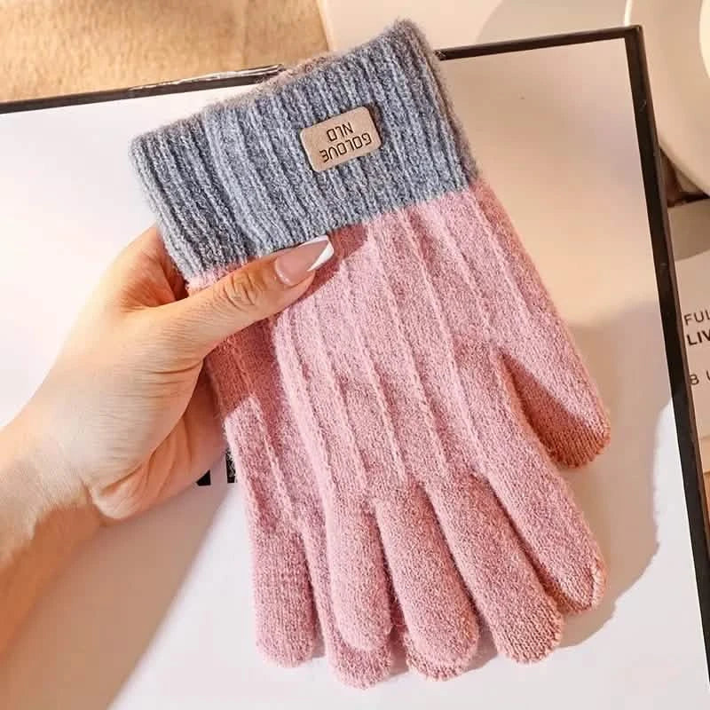 Stretch Knit Wool Full Finger Mittens DailySale