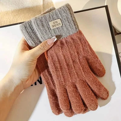 Stretch Knit Wool Full Finger Mittens DailySale