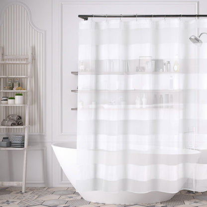 Striped Shower Curtain 70" x 72" with 12-Piece Hook Set DailySale