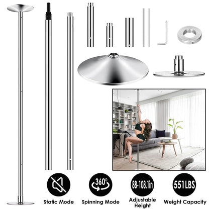 Stripper Dance Pole 45mm Spinning Static Dancing Pole DailySale