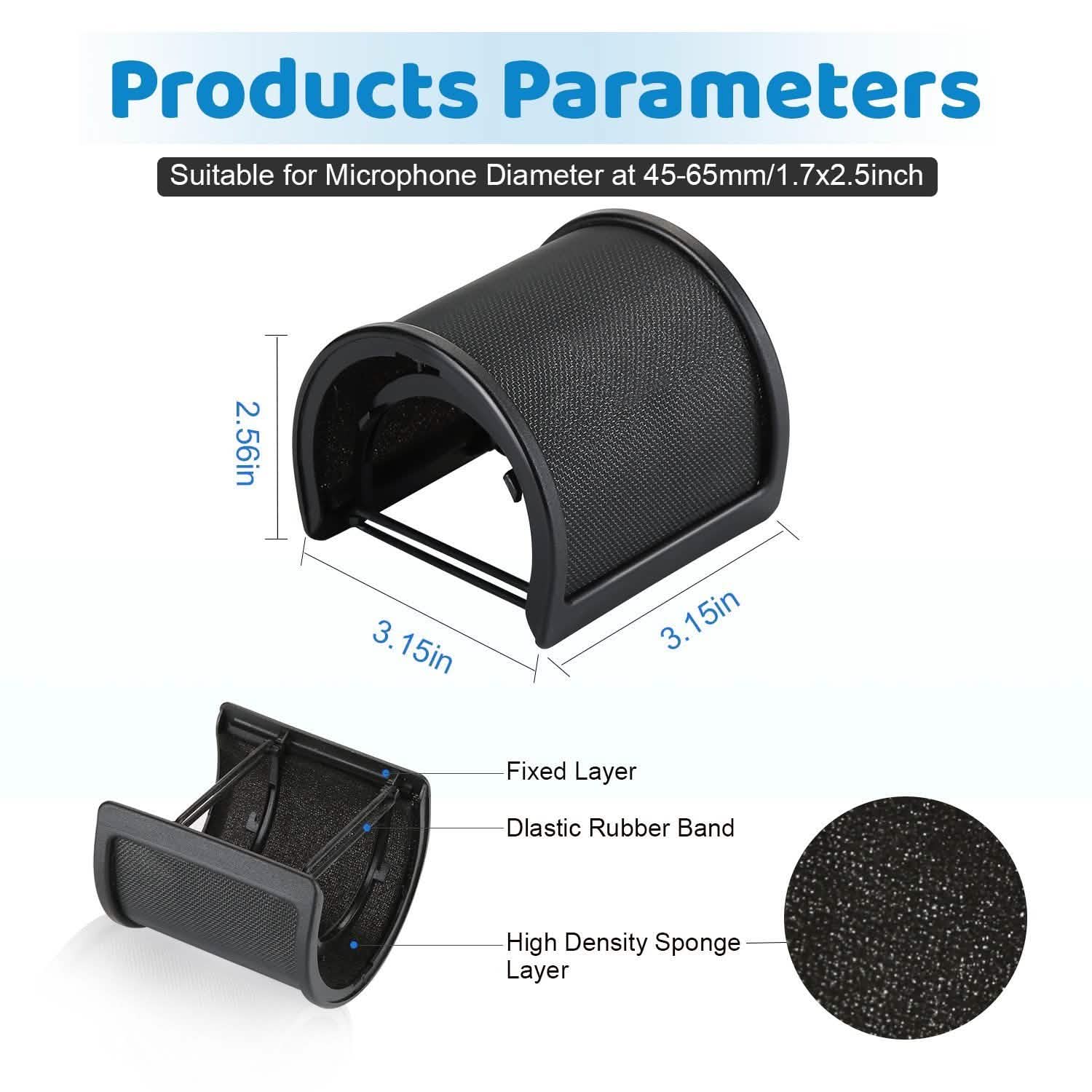 Studio Microphone Pop 3 Filter Layers Windscreen Shield Cover Mesh DailySale