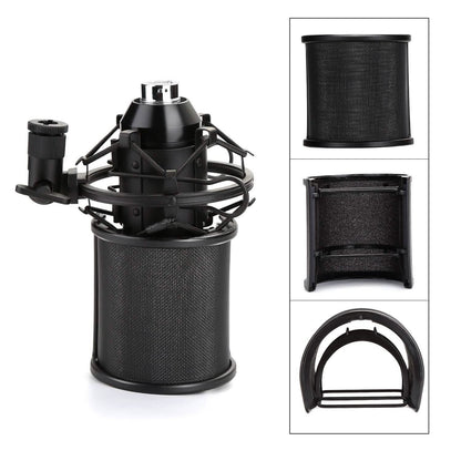 Studio Microphone Pop 3 Filter Layers Windscreen Shield Cover Mesh DailySale