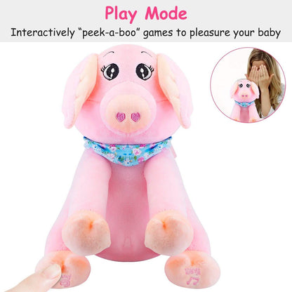 Stuffed Plush Pig Doll Pick-a-Boo Animated Toy DailySale