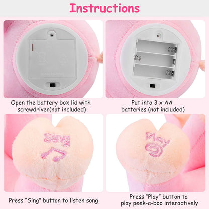 Stuffed Plush Pig Doll Pick-a-Boo Animated Toy DailySale