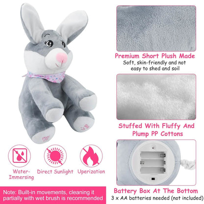 Stuffed Plush Rabbit Doll Toy Animated Talking and Singing DailySale