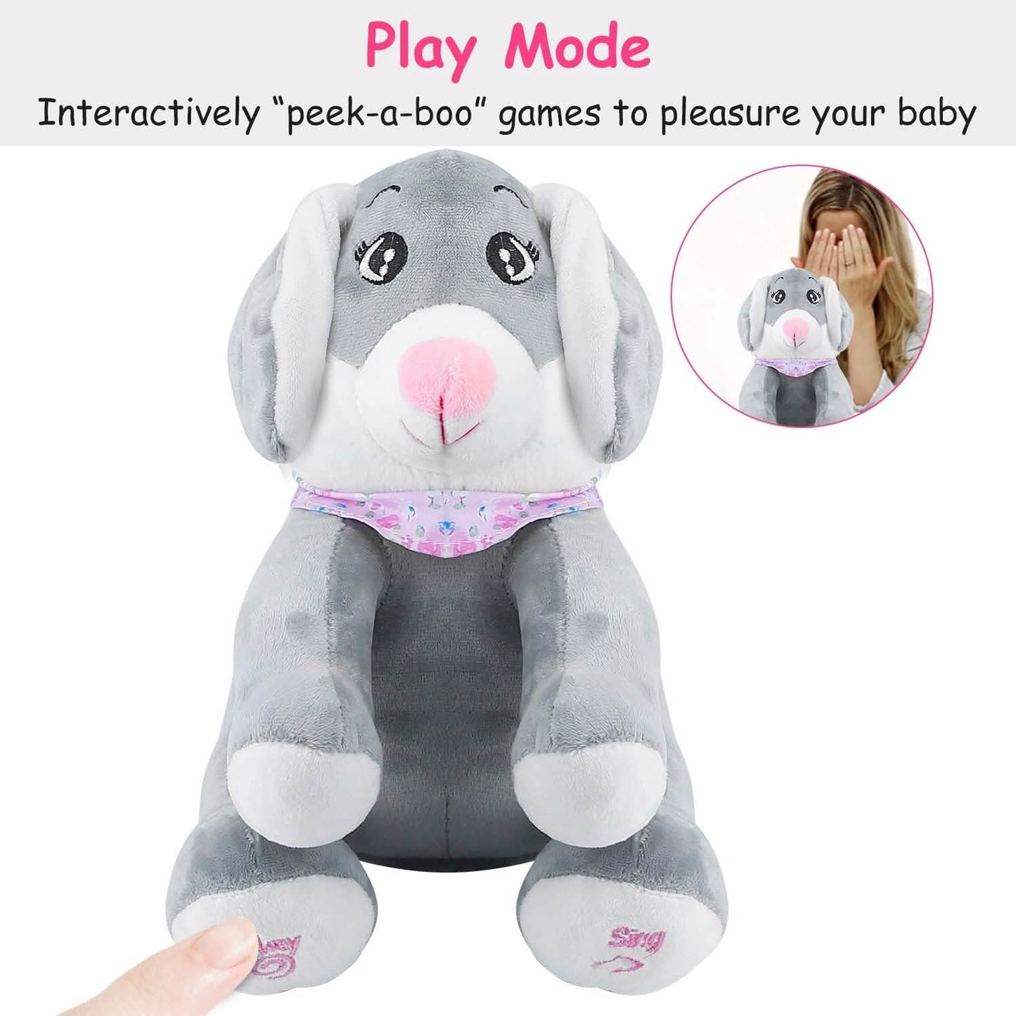 Stuffed Plush Rabbit Doll Toy Animated Talking and Singing DailySale