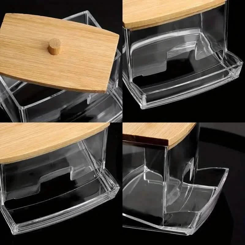 Stylish 7oz Bathroom Organizer - Freestanding Swab & Pad Holder DailySale