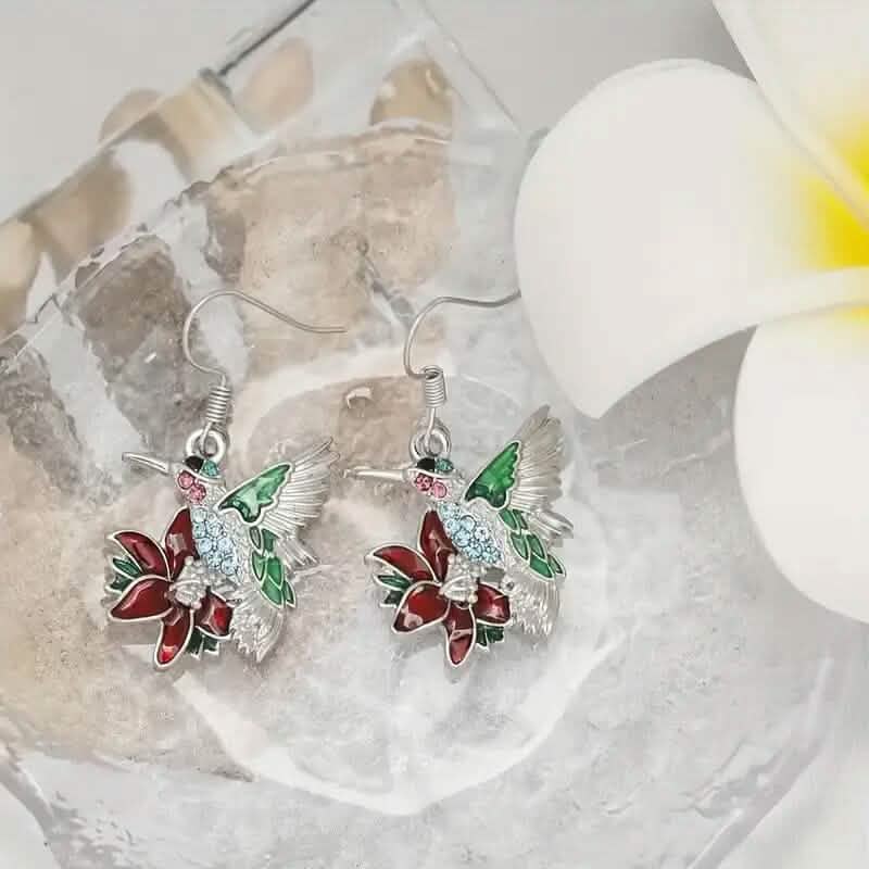 Stylish Hummingbird and Saffron Earrings DailySale