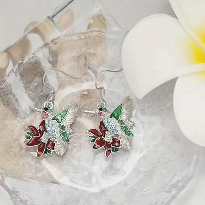 Stylish Hummingbird and Saffron Earrings DailySale